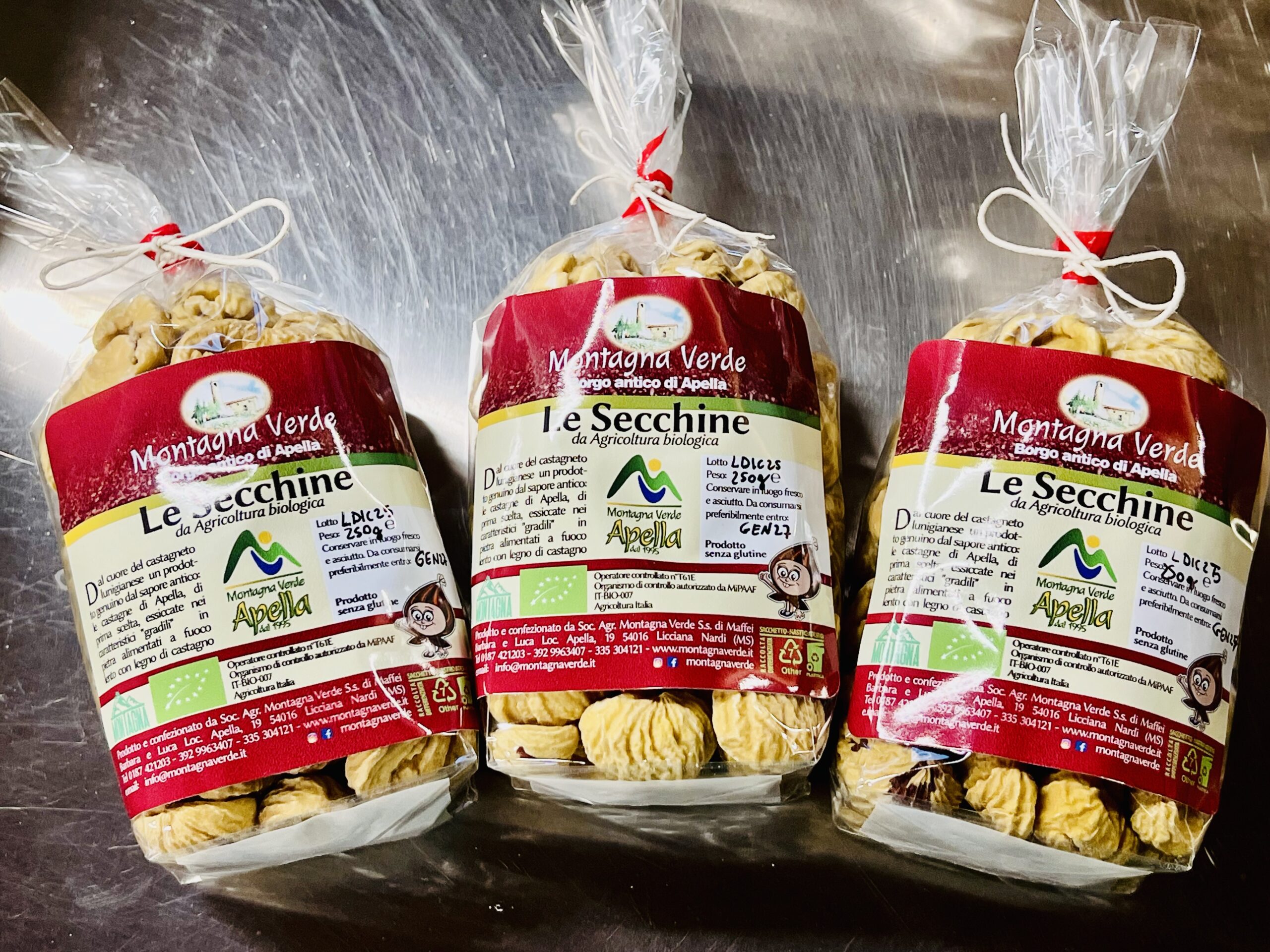 Castagne secche BIO "LE SECCHINE" primissima scelta Lotto DIC2025 No glutine - immagine 4